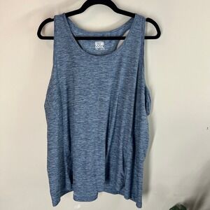 32 Degrees Womens Sleeveless Tank Top Heather Blue Athletic Gym Activewear